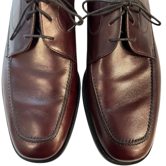 Brooks Brothers Dress Shoes Men\'s Size 10 Red Brown Apron Toe Oxford Derby Italy main image 12